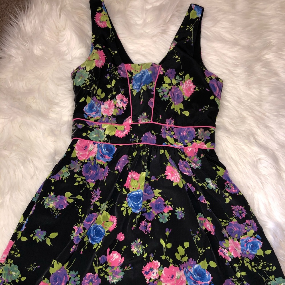 🌸💐Cotton& Nylon flower print mini dress🌸💐